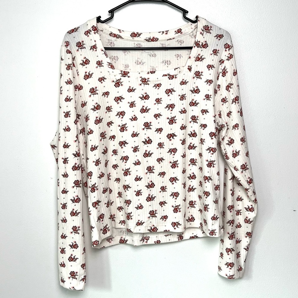 Old Navy Floral Long Sleeve Crop Top‎ XL